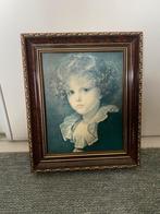 Schilderij jongetje 32 x 38, Antiek en Kunst, Ophalen of Verzenden