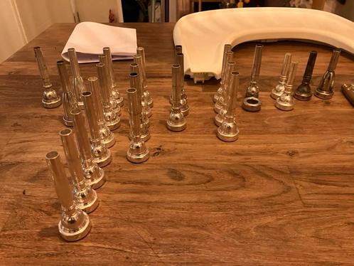 mondstukken trompet bach, schilke, breslmair en warburton, Muziek en Instrumenten, Blaasinstrumenten | Trompetten, Zo goed als nieuw