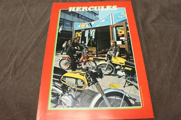 Hercules bromfiets programma Olympia Atlanta Argonaut folder, Fietsen en Brommers, Handleidingen en Instructieboekjes, Gebruikt