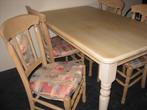 4x whitewash eiken eetkamer stoelen, Huis en Inrichting, Stoelen, Ophalen, Gebruikt, Wit, Vier