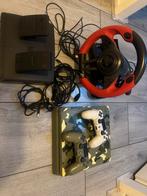 PS4 met stuur, rem en 2 controllers, Computers en Software, Joysticks, Ophalen of Verzenden, Gebruikt