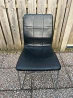 Stoelen zwart imitatie leer, Huis en Inrichting, Stoelen, Ophalen of Verzenden, Gebruikt, Zwart, Leer