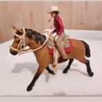 Schleich paardje met cowboy, Verzamelen, Dierenverzamelingen, Ophalen of Verzenden, Zo goed als nieuw, Paard, Beeldje of Figuurtje