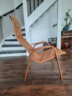 Vintage  fauteuil Kurva lamino door Ynge Ekstrom, Ophalen, Gebruikt, Leer, 50 tot 75 cm
