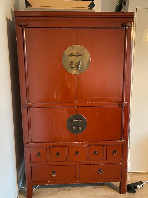 Antieke chinese bruidskast lucky rood, Antiek en Kunst, Antiek | Meubels | Kasten, Ophalen