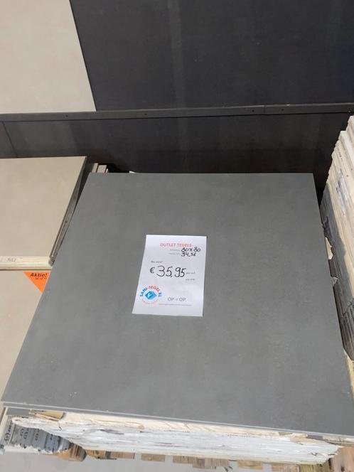outlet vloer tegels 90x90 cm Antraciet de goedkoopste tegel, Doe-het-zelf en Verbouw, Tegels, Nieuw, Vloertegels, Keramiek, 60 cm of meer