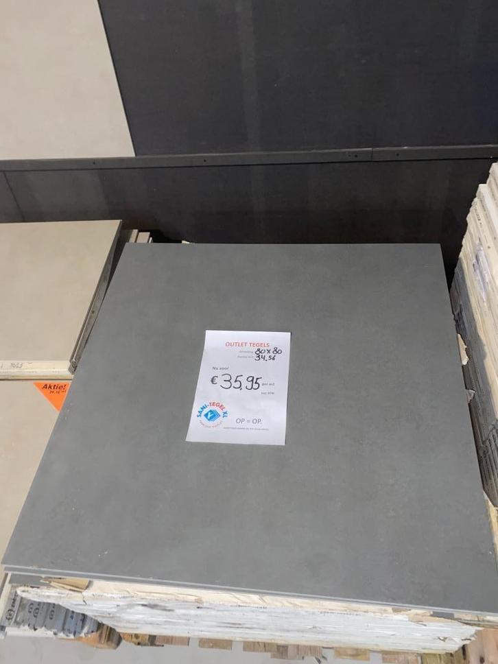 outlet vloer tegels 90x90 cm Antraciet de goedkoopste tegel, Doe-het-zelf en Verbouw, Tegels, Nieuw, Vloertegels, Keramiek, 60 cm of meer