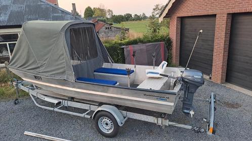 Visboot Karperboot Aluminium Jon Boat 8pkYamaha Kalf/Sterk, Watersport en Boten, Vis- en Consoleboten, Zo goed als nieuw, Tot 10 pk