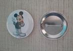 Leuke Mickey Mouse Button 2x, Ophalen of Verzenden, Nieuw, Figuurtje, Button