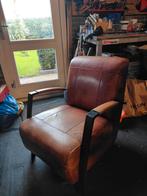 Buffelleren fauteuil., Huis en Inrichting, Stoelen, Ophalen, Gebruikt, Bruin, Leer