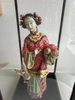 Porselein Chinese vrouw, Antiek en Kunst, Kunst | Beelden en Houtsnijwerken, Ophalen