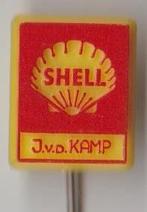 Shell vd Kamp vintage speld in nette staat, Verzamelen, Speldjes, Pins en Buttons, Verzenden, Zo goed als nieuw