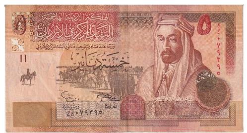 Jordanië, 5 Dinars, 2002, Postzegels en Munten, Bankbiljetten | Azië, Los biljet, Midden-Oosten, Ophalen of Verzenden