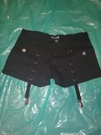 Zwarte Gothicana Broek Kort - Maat L, Kleding | Dames, Kort, Verzenden, Zwart, Zo goed als nieuw