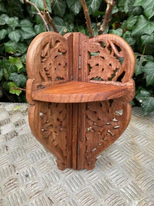 handgestoken wand/hoekconsole INDIA opvouwbaar/inklapbaar, Huis en Inrichting, Woonaccessoires | Wandplanken en Boekenplanken