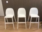 Set van 3 witte Urban IKEA stoelen, Kunststof, Drie, Wit, Ophalen of Verzenden