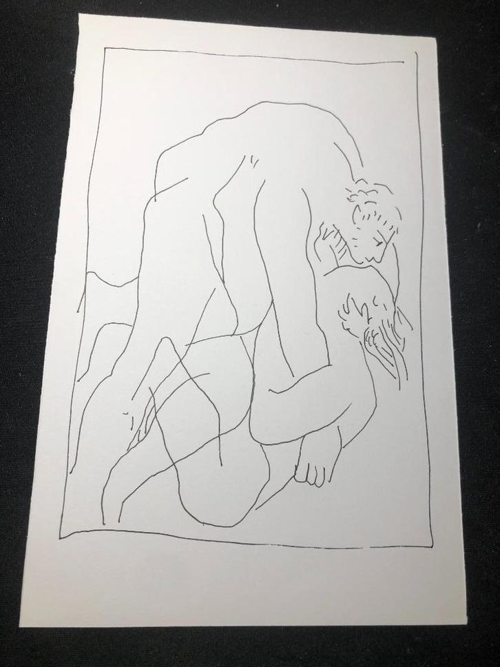 Inkt-tekening vermoedelijk Picasso (5), Antiek en Kunst, Kunst | Schilderijen | Modern, Ophalen of Verzenden