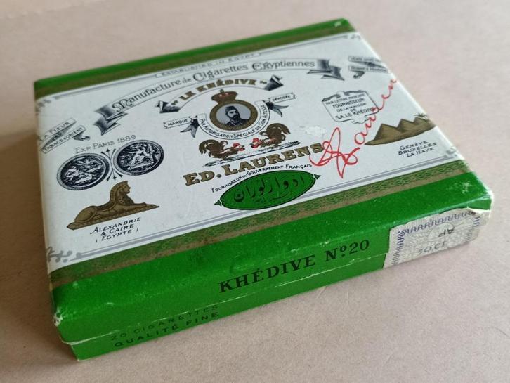 vintage Ed Laurens Le Khedive sigaretten, Verzamelen, Rookartikelen, Aanstekers en Luciferdoosjes, Ophalen of Verzenden