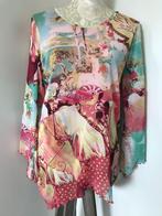 Kleurrijke Blouse met Wijduitlopende Mouwen, Kleding | Dames, Ophalen of Verzenden, Zo goed als nieuw, Maat 38/40 (M), Overige kleuren
