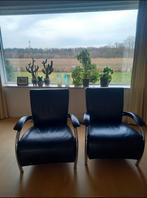 Prachtig leren fauteuils ; model Molinari accademia., Ophalen of Verzenden, Zo goed als nieuw, 75 tot 100 cm, 50 tot 75 cm