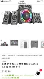5.1 TRUST surround sound speaker set, Ophalen of Verzenden, Zo goed als nieuw