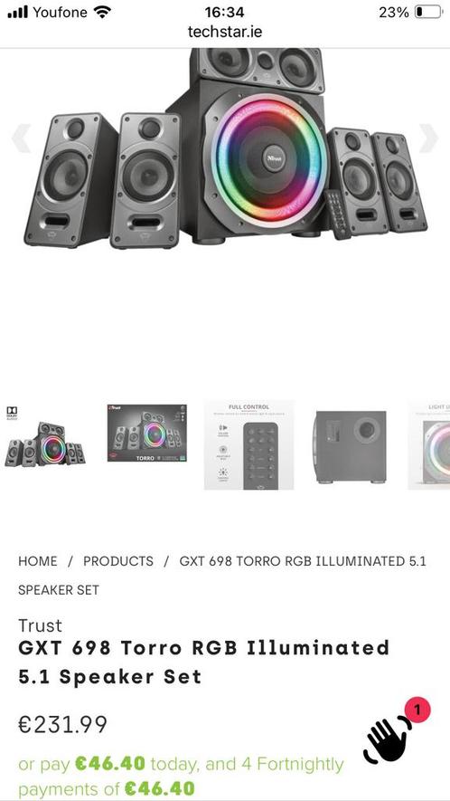 5.1 TRUST surround sound speaker set, Computers en Software, Pc speakers, Zo goed als nieuw, Ophalen of Verzenden