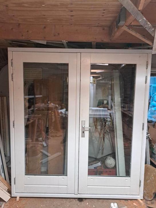 Tuindeuren met dubbelglas 3puntsslotnieuw kozijn compleet, Doe-het-zelf en Verbouw, Kozijnen en Schuifpuien, Zo goed als nieuw