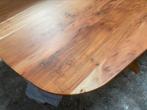 Tafel deens ovaal acacia hout 200x100, Ophalen, 100 tot 150 cm, Vijf personen of meer, Ovaal