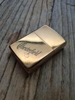 Zippo Chesterfield Gold Plated, Ophalen of Verzenden, Goud