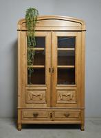 Antieke brocante Franse XL linnenkast vintage servieskast, Antiek en Kunst, Ophalen of Verzenden