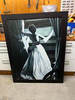 Schilderij zwart/wit, Ophalen, 125 cm of meer, Zo goed als nieuw, Schilderij