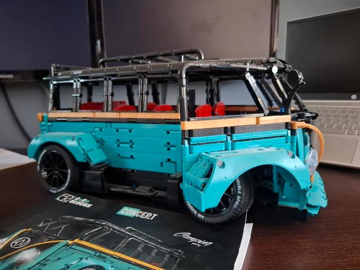 Concept VW T1 busje van CaCo Blocks, net als LEGO., Hobby en Vrije tijd, Modelbouw | Auto's en Voertuigen, Zo goed als nieuw, Auto