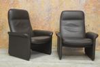 ZGANieuw 2 bruine leren De Sede DS 50 design relax fauteuils, Design, Leer, 75 tot 100 cm, Zo goed als nieuw