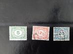 NVPH 107-109, Cijferzegels, 1921-22, gestempeld.  Verzendkos, Postzegels en Munten, Postzegels | Nederland, Verzenden, T/m 1940