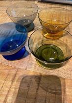 Vintage Glazen Schaaltjes kristalunie- Set van 4, Antiek en Kunst, Ophalen of Verzenden