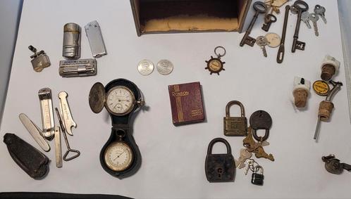 1001 curiosa, sloten, sleutels, horloges,  aanstekers , munt, Antiek en Kunst, Curiosa en Brocante, Ophalen of Verzenden