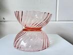 Roze schaaltjes glas Rosaline Pink Swril schaal roze, Gebruikt, Ophalen of Verzenden, Overige stijlen, Glas