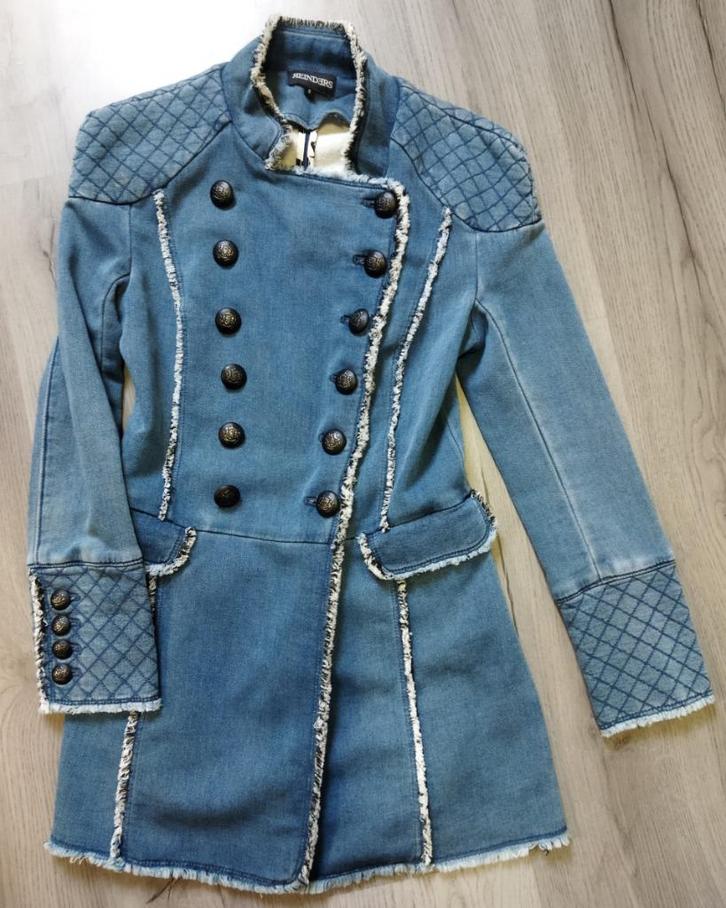 Blauwe Spijkerstof Stretch Blazer Reinders Maat S, Kleding | Dames, Jasjes, Kostuums en Pakken, Zo goed als nieuw, Jasje, Maat 36 (S)