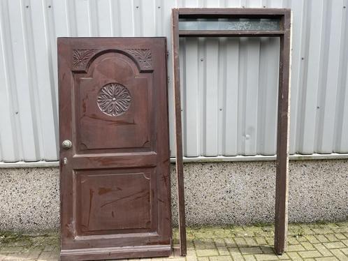 Werkelijk prachtige massief merbau voordeur, Doe-het-zelf en Verbouw, Deuren en Horren, Zo goed als nieuw, Buitendeur, 200 tot 215 cm