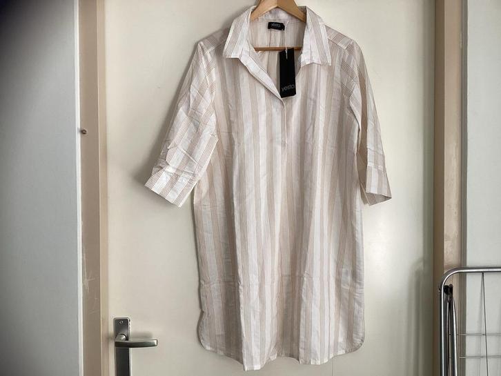 Yesta Blouse Maat 44 Gebroken Wit/Cognac, Kleding | Dames, Grote Maten, Nieuw, Blouse of Tuniek, Beige, Ophalen of Verzenden