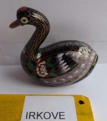 CLOISONNE * FRAAIE ZWAAN * JAPANSE NETSUCKE * Apart Item * beschikbaar voor biedingen