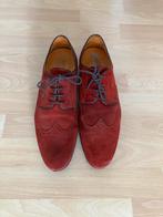 Van Lier moderne donkerrode suede schoenen mt 44 izgs, Overige kleuren, Van Lier, Ophalen of Verzenden, Gedragen