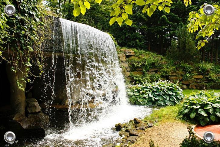 Tuinposter-Schuttingposter Waterval 150x100 cm (bxh), Tuin en Terras, Tuinwanddecoratie, Nieuw, Verzenden