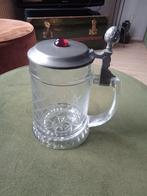 Mooie Duitse Bierpul met Deksel, Antiek en Kunst, Antiek | Glas en Kristal, Ophalen of Verzenden