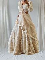 *** Sale Extra Heavy Lehenga met parels en steentjes ***, Maat 38/40 (M), Overige typen, Beige, Nieuw