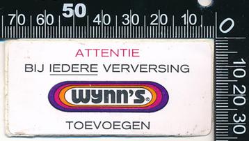 Sticker: Wynns - Bij iedere verversing toevoegen beschikbaar voor biedingen