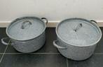 PANNEN,Deksel,Emaille,Vintage,1960,keuken,oma, Antiek en Kunst, Antiek | Keukenbenodigdheden, Ophalen of Verzenden