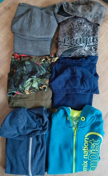 6x hoodie trui vest 158/164 jongen  beschikbaar voor biedingen
