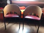 2 vintage stoelen, Twee, Gebruikt, Ophalen, Rood