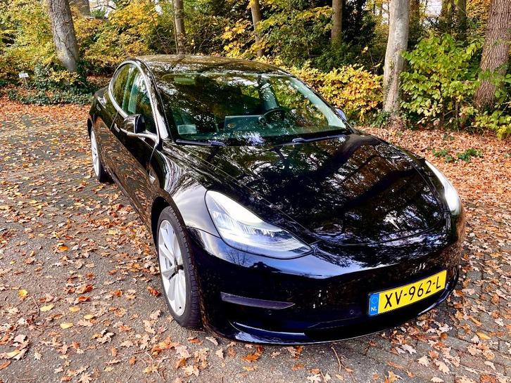 Tesla Model 3 2019 Zwart Long Range, Auto's, Tesla, Particulier, Model 3, ABS, Achteruitrijcamera, Airbags, Airconditioning, Alarm